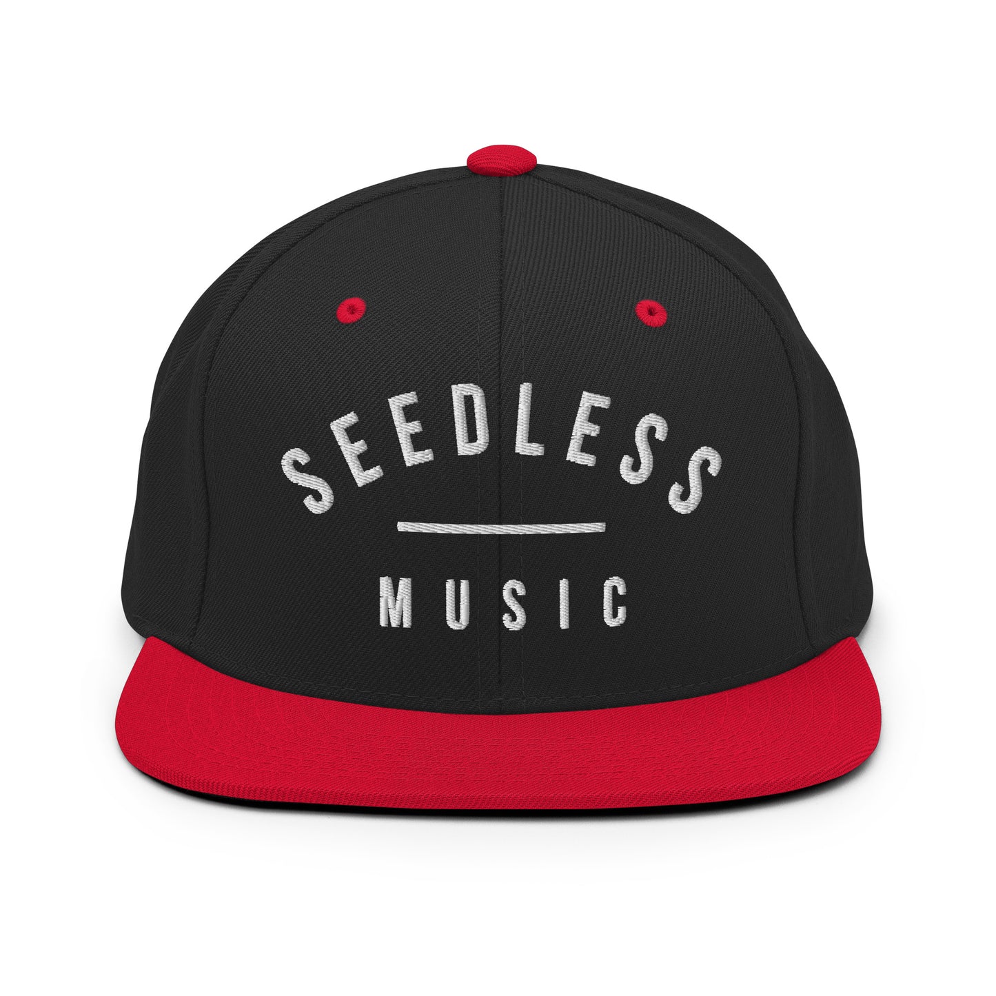 Seedless Music Snapback Hat (Red / Grey)