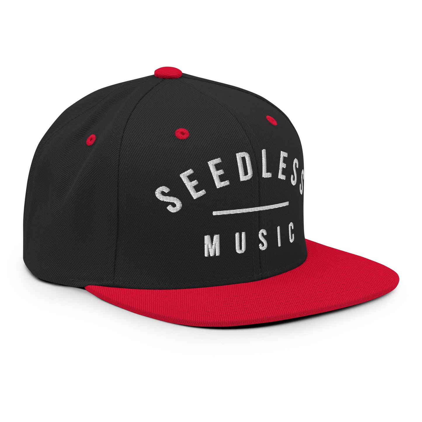 Seedless Music Snapback Hat (Red / Grey)