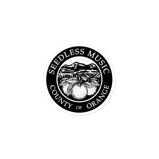 Orange County Circle Kiss-Cut Sticker